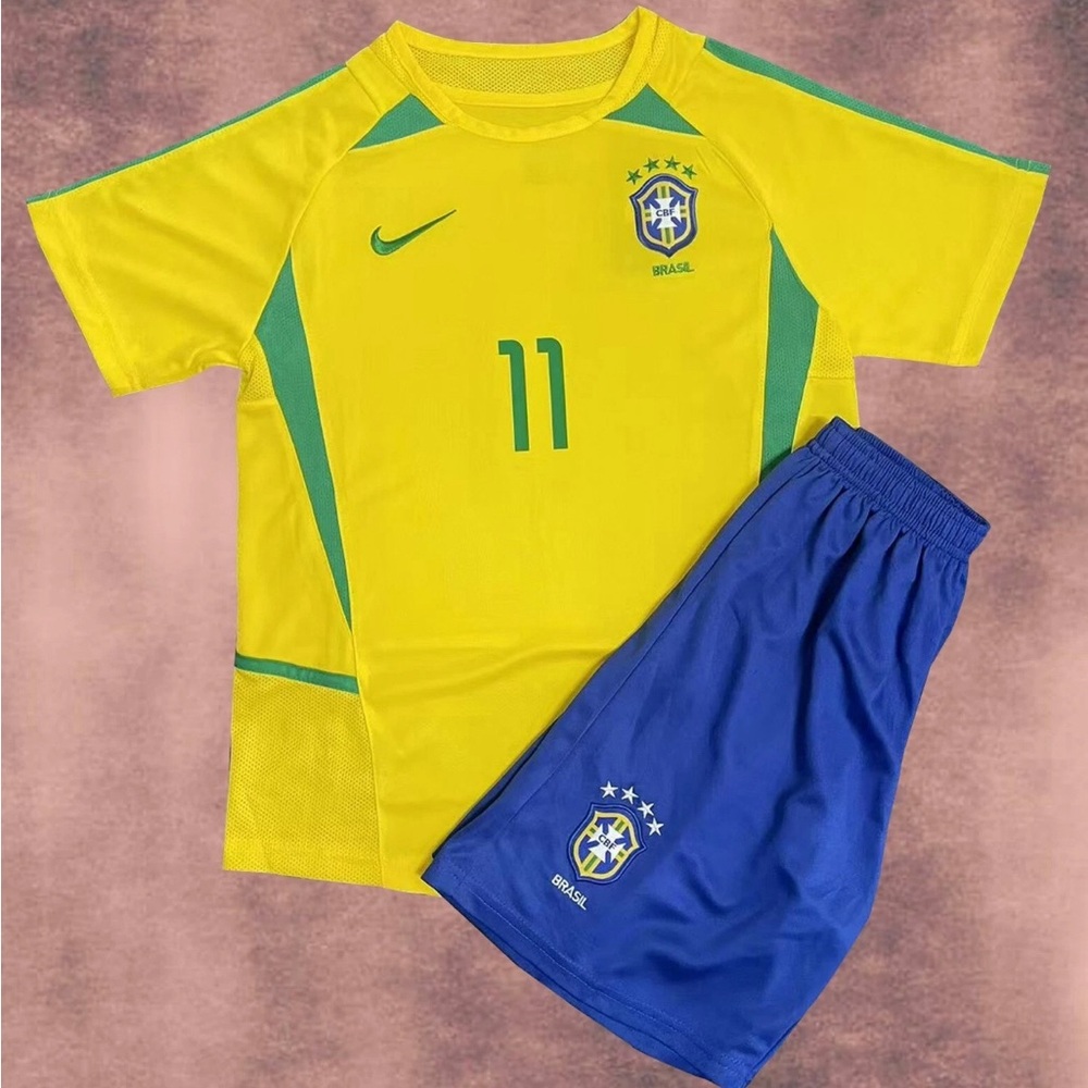 Ronaldinho Brazil Home Kit Jersey shorts Set